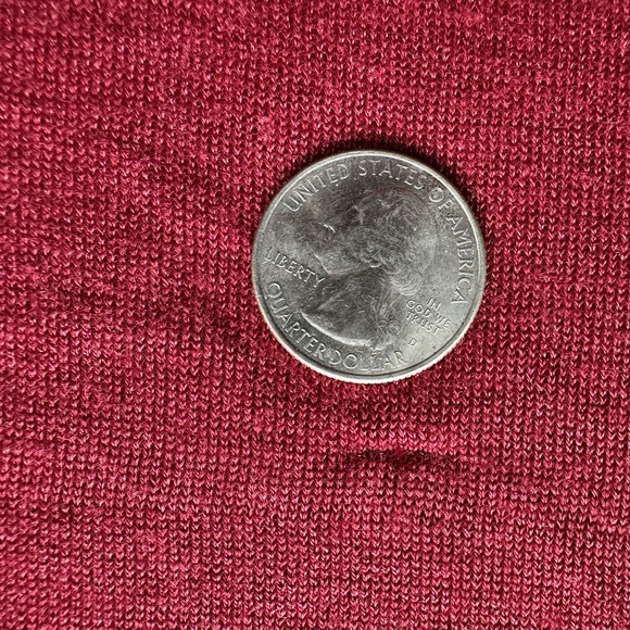 Didier Ronsard Women's Silk Cashmere Sweater L Red Fine Knit Minimalist Classic - Picture 12 of 12